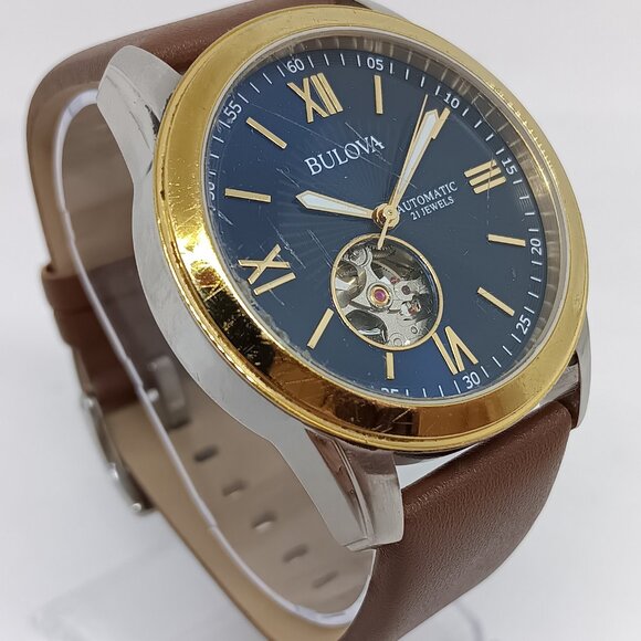 Bulova 98A263 Men’s 42mm Gold/Silver Tone S/Steel 21 Jewel Automatic Watch - Picture 4 of 13